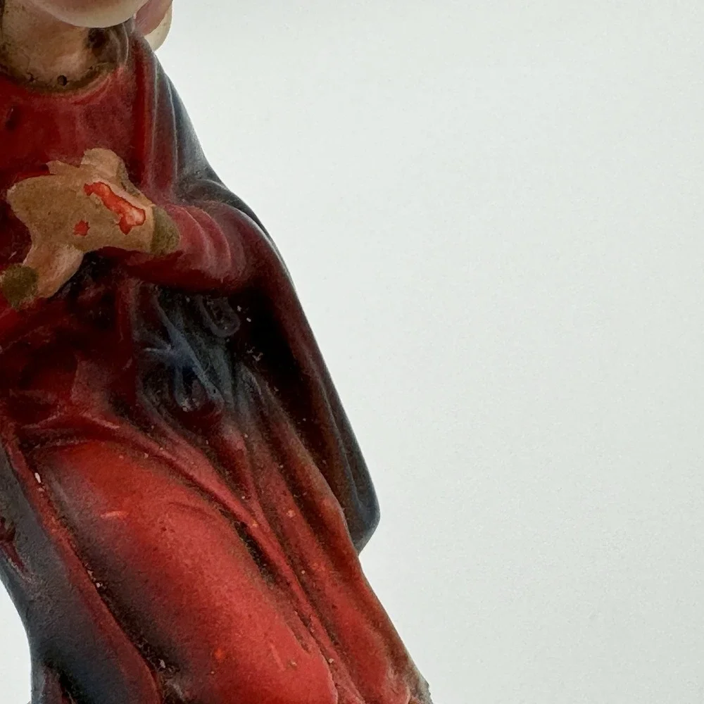 Vintage Western Germany Paper Mache Nativity Figure Virgin Mary 4